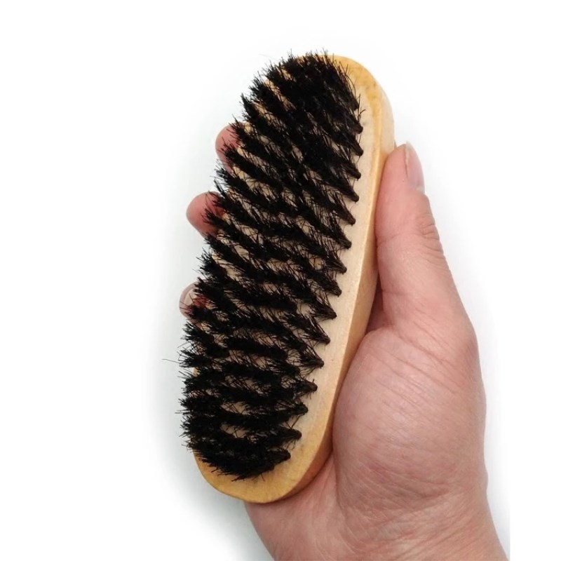 Factory direct sales of high-quality daily-use black nylon silk wool oval shoe brushes, leather shoe brushes, sports shoe brushes and oiling brushes Item Picture