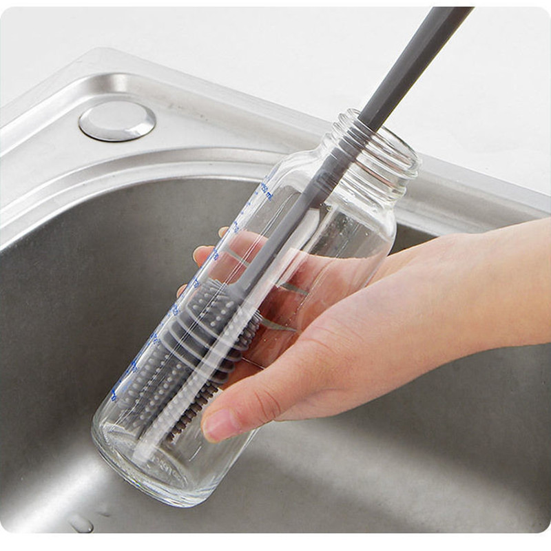 Cup washing brush, long-handled silicone, household cleaning brush without blind spots, baby bottle blender Application Scenario