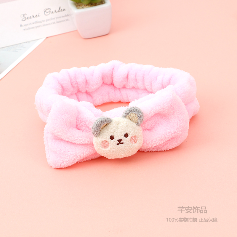 New Korean Version Of Three-Dimensional Small Animal Bow Facial Hair Band Mask Cute Cartoon Hair Accessories Wholesale details Picture