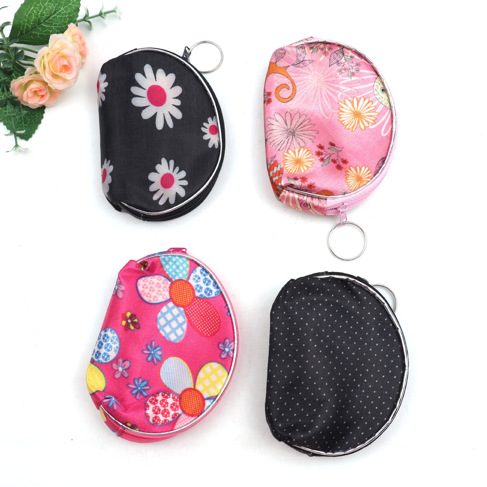 批发钥匙包 创意零钱包 卡通花布零钱包