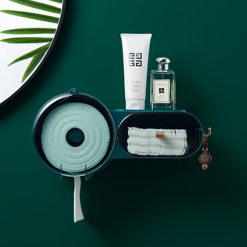 J25-6290收纳盒壁挂式洁面巾塑料卸妆化妆棉置物架卫生间收纳架