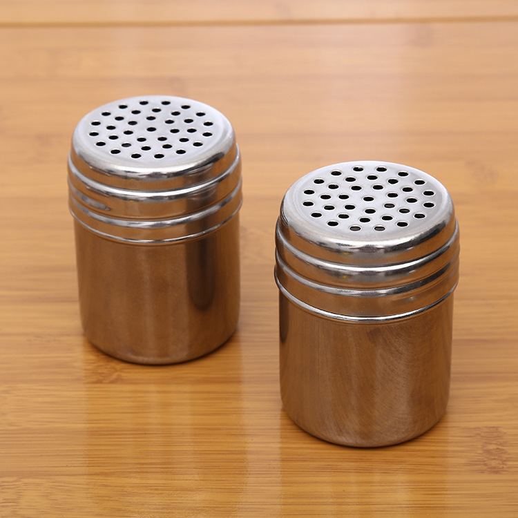 Stainless steel seasoning box Seasoning jar Toothholder powder bucket pepper pepper jar Sprinkle bottle pepper bottle barbecue supplies