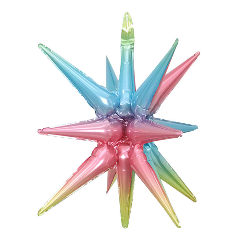 Conjoined 22 "4D14 Angle exploding star water drop balloon Wedding birthday themed party decorated with aluminum film balloon cross border