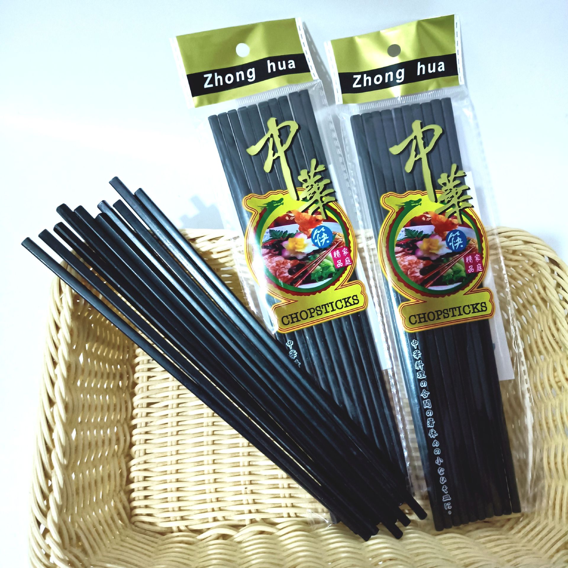 5 pairs of melamine chopsticks, black chopsticks, 5 pairs of chopsticks, fast food restaurant home chopsticks, 1 yuan, 2 yuan wholesale supply Specification image