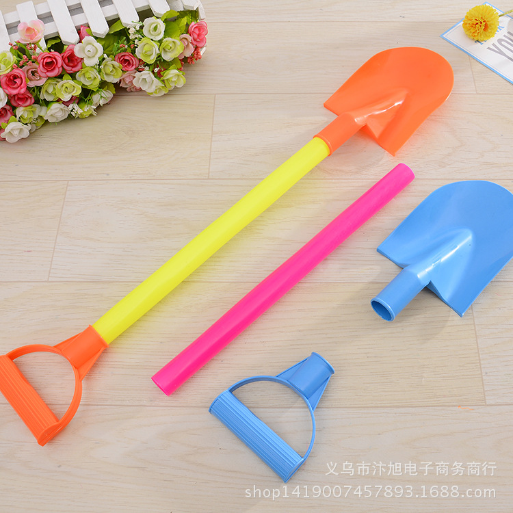 Children's fun beach shovels, super sturdy colored plastic shovels for playing with sand, wholesale 2-yuan store products details Picture