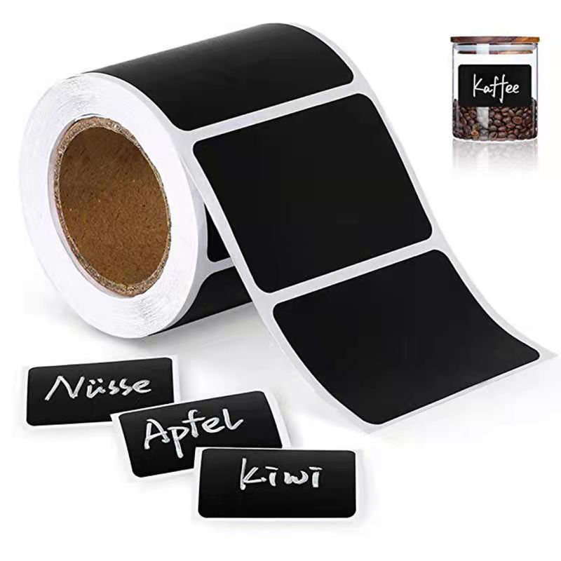 Waterproof Black Diy Sticker Can Be Repeatedly Erased And Written White Pen Convenient Blackboard Storage Pvc Name Sticker