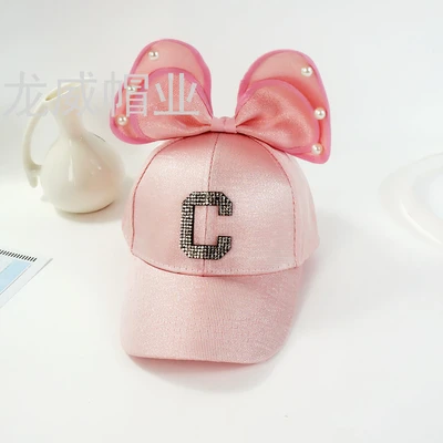 Direct sales of cute bow-tie baseball cap visor cap cap princess hat cloth hat net hat thumbnail