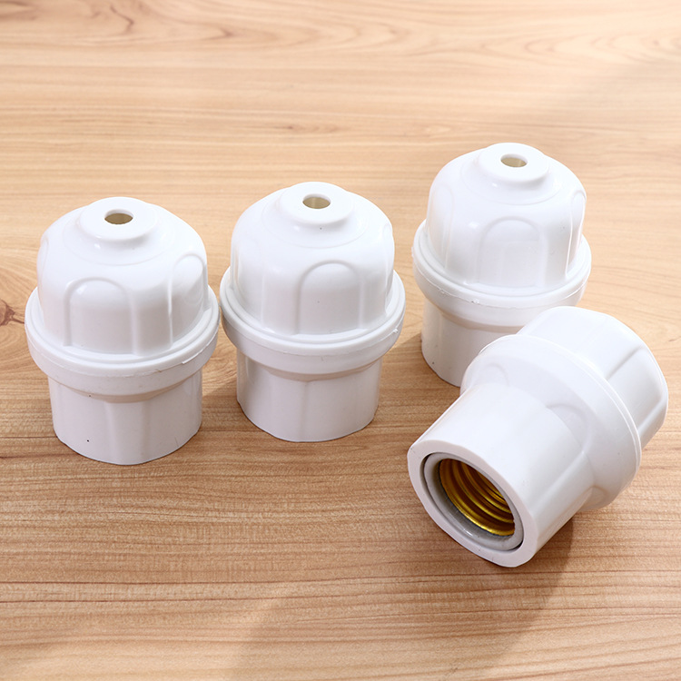 Ceramic e27 lamp cap threaded type high-temperature resistant e27 ceramic lamp cap and lamp base manufacturer direct supply lighting accessories 2-yuan store
