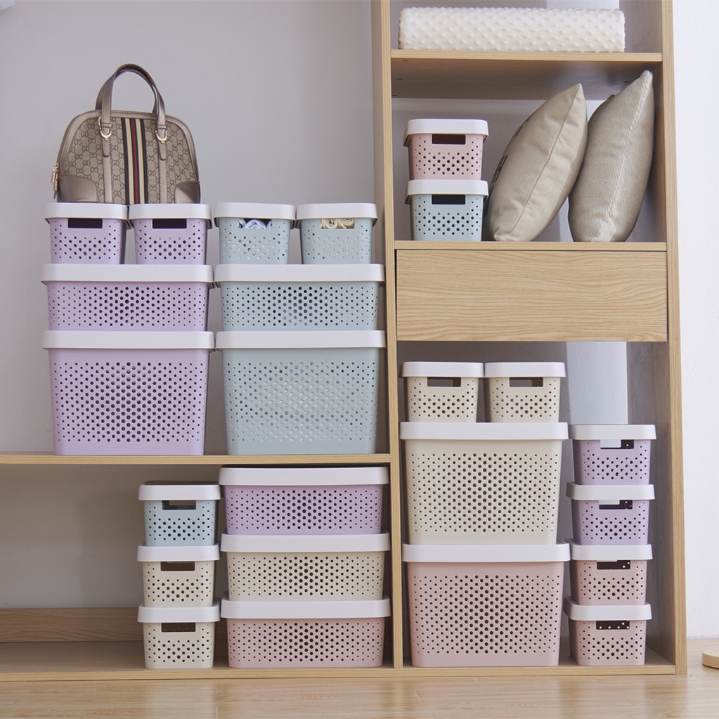J25-6101 storage box, organizing clutter, storage basket, storage box, kitchen plastic box, stackable and combinable basket wholesale