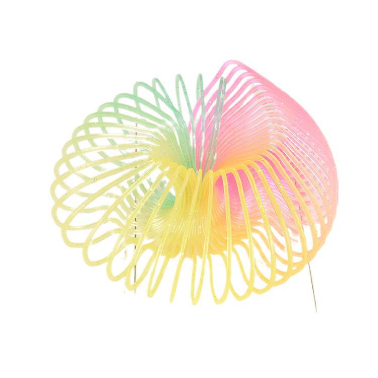 Classic toys come in a myriad of variations. Rainbow ring stacking toys, plastic spring ring toys, 2-yuan store supply Item Picture