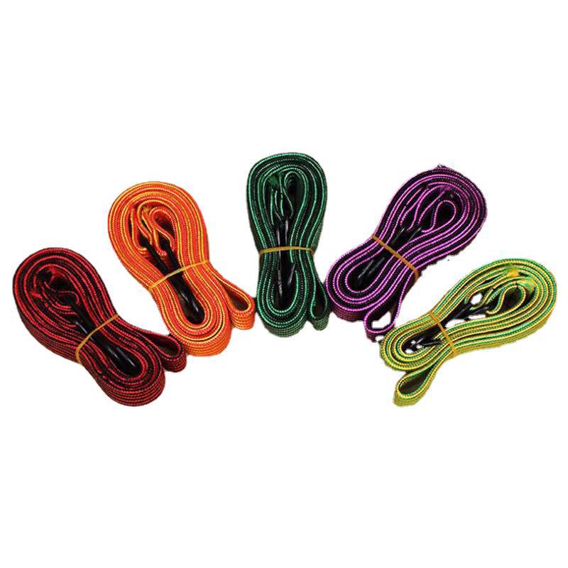 2-yuan store 1.5-meter colored flat binding bike rope, bicycle and motorcycle elastic binding strap, luggage rope and fixed strap Item Picture