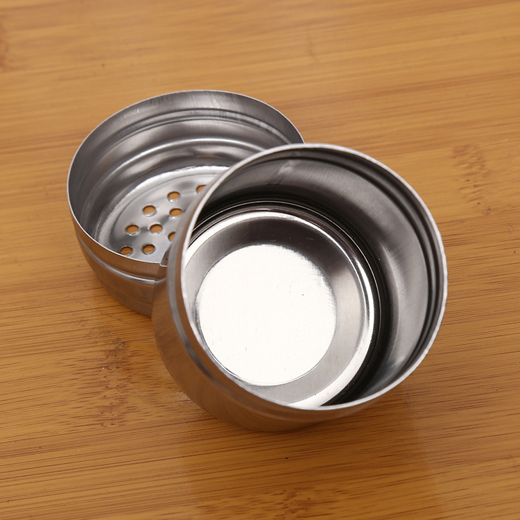 Stainless steel seasoning box, seasoning jar, toothpick tube, powder bucket, Sichuan pepper and pepper jar, sprinkling bottle, pepper bottle, barbecue supplies details Picture