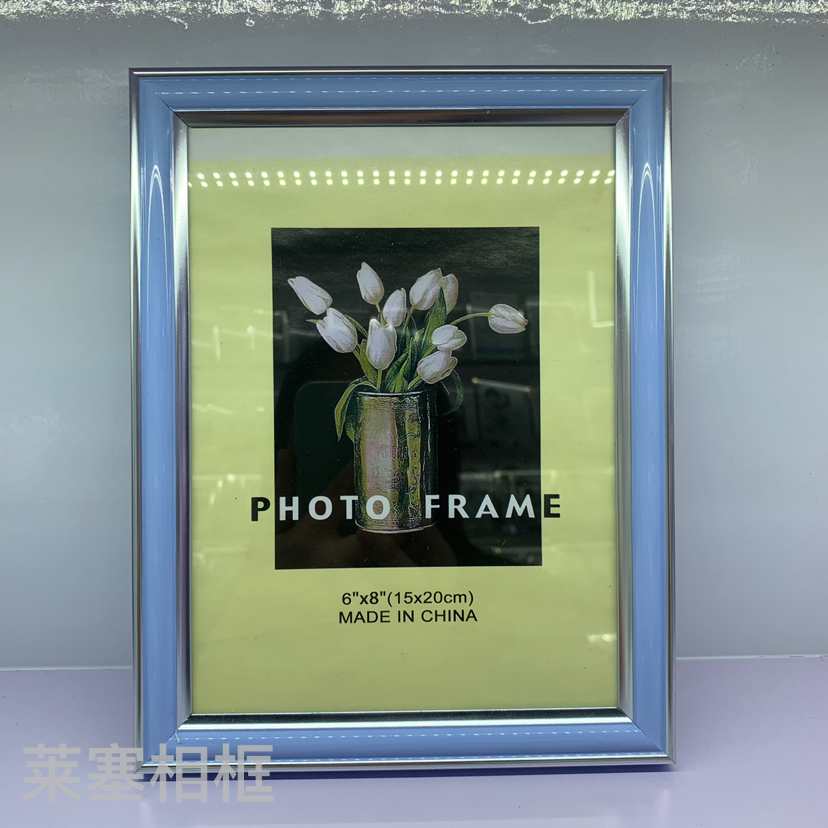 Light blue double-silver-edge PVC material creative decorative items for home decoration, living room and bedroom photos, handicrafts and photo frames Application Scenario