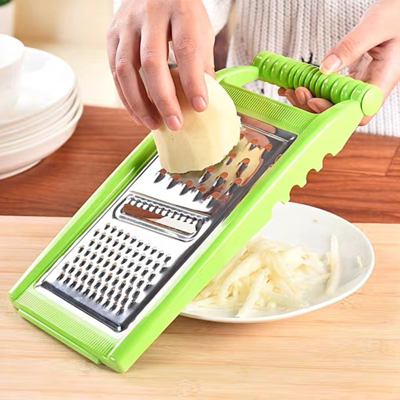 厂家直销多功能擦菜器  刨丝刨片菜板  不绣钢塑边擦菜板  批发