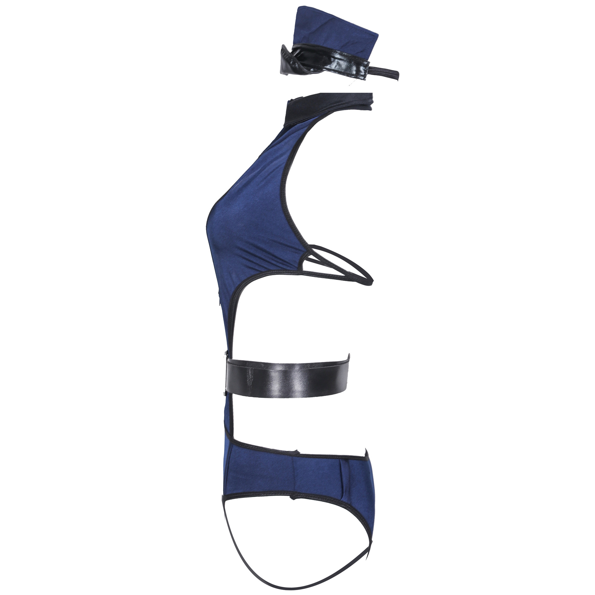 The one-piece police role-playing erotic underwear cosplay hollowed-out female police uniform one-piece uniform is tempting Specification image