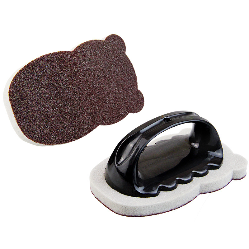 Little Hippopotamus diamond sand sponge cleaner with handle for kitchen use to remove dust from the bottom of POTS and clean the pot brush Application Scenario
