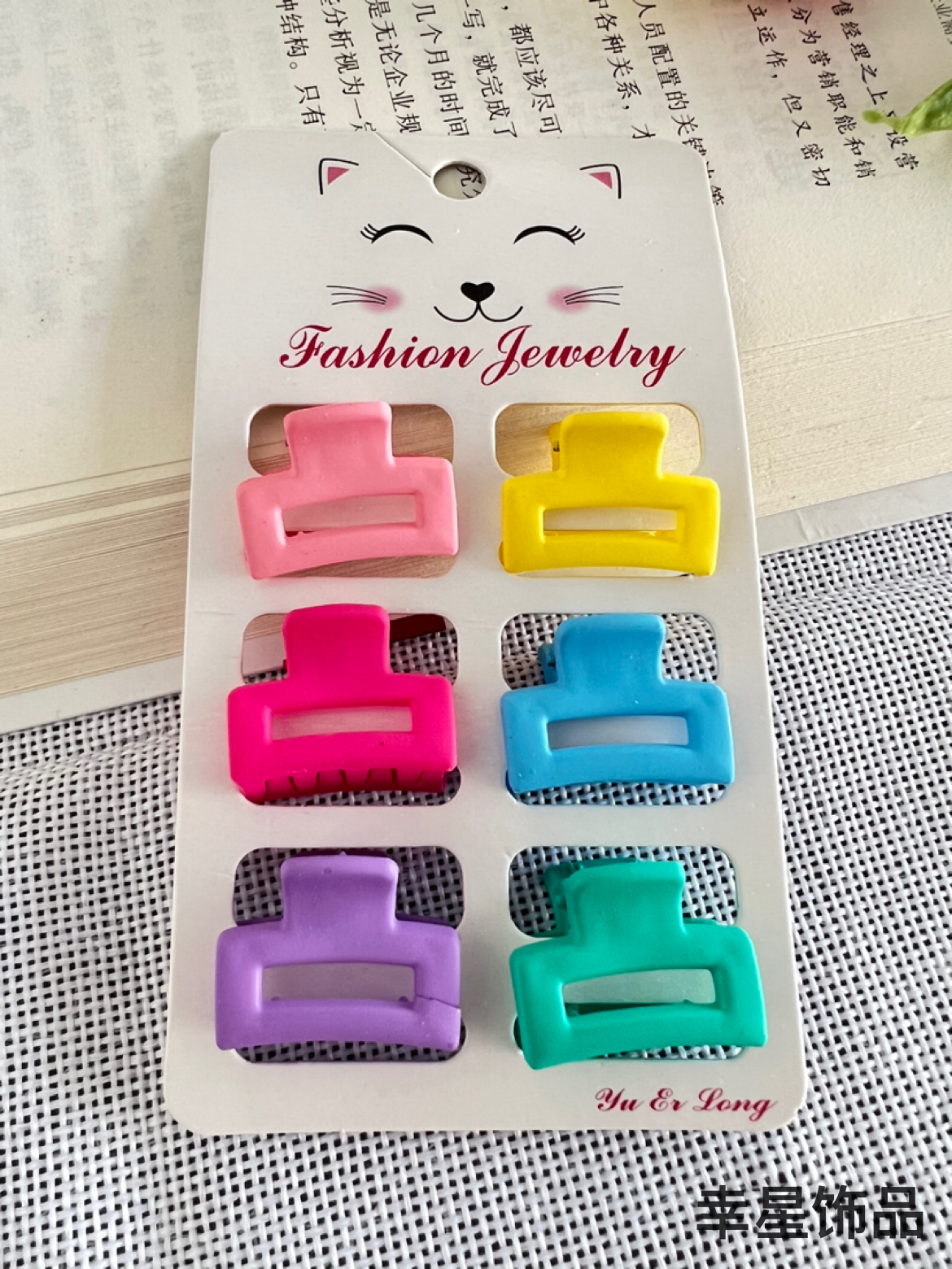 Yong Ai Jiu Ai Korean version candy-colored cute mini children's small scratch-off Korean-style flower frosted bow hair accessory details Picture