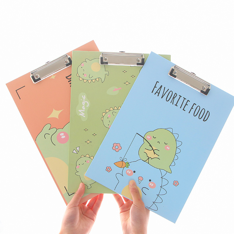 Cartoon A4 small fresh clipboard paper wooden document clipboard large stationery clipboard folder Office stationery