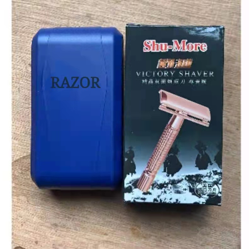 经典复古手动剃须刀.刮胡刀架Shu-More盒装剃须刀