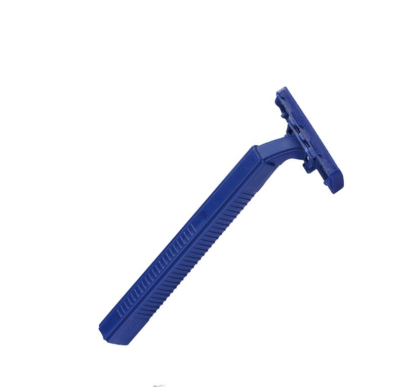 Factory direct sales of disposable razors for hotels, stainless steel disposable shavers, comfortable handles, double-layer blades Item Picture