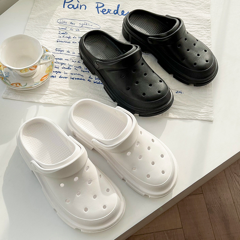 22 New styles of Crocs: Women's trendy thick-soled, headband, anti-slip outside, men's fashionable couple's flip-flops, summer beach shoes Specification image