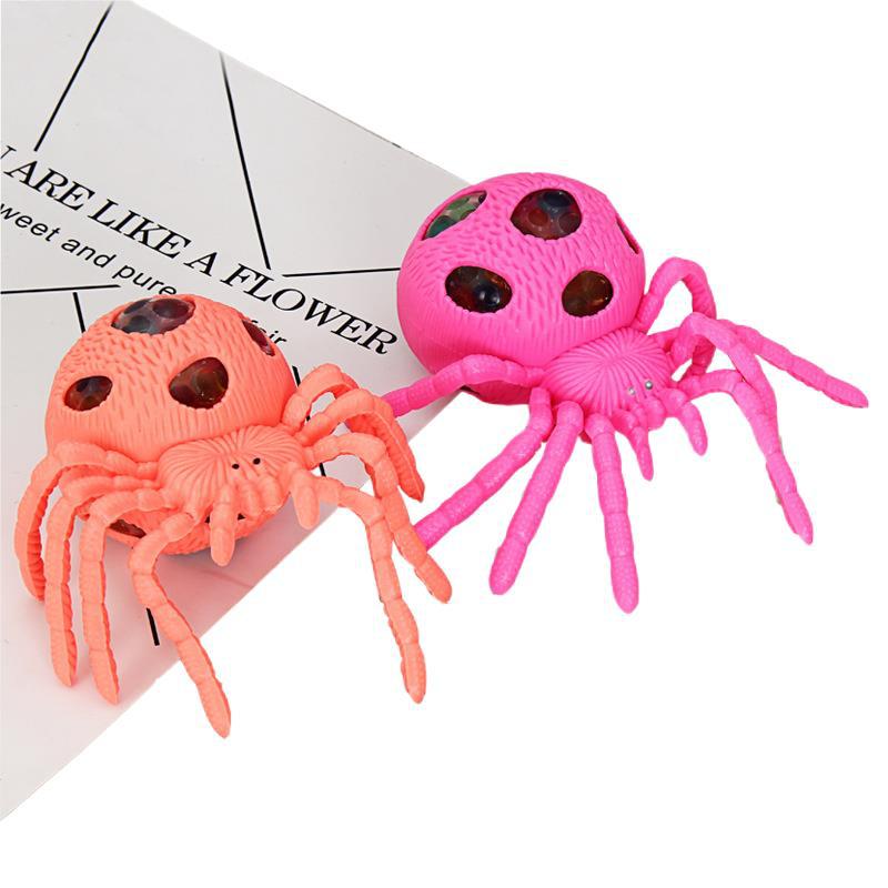 Wholesale of adult and children's prank toys for stress relief, pinching fun, grape balls for venting, spider gold powder venting balls Item Picture