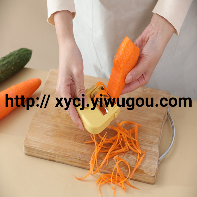 Factory direct sales of three-in-one brush peelers, kitchen household fruit and vegetable brushes, fruit peelers, and planers for slicing potatoes details Picture