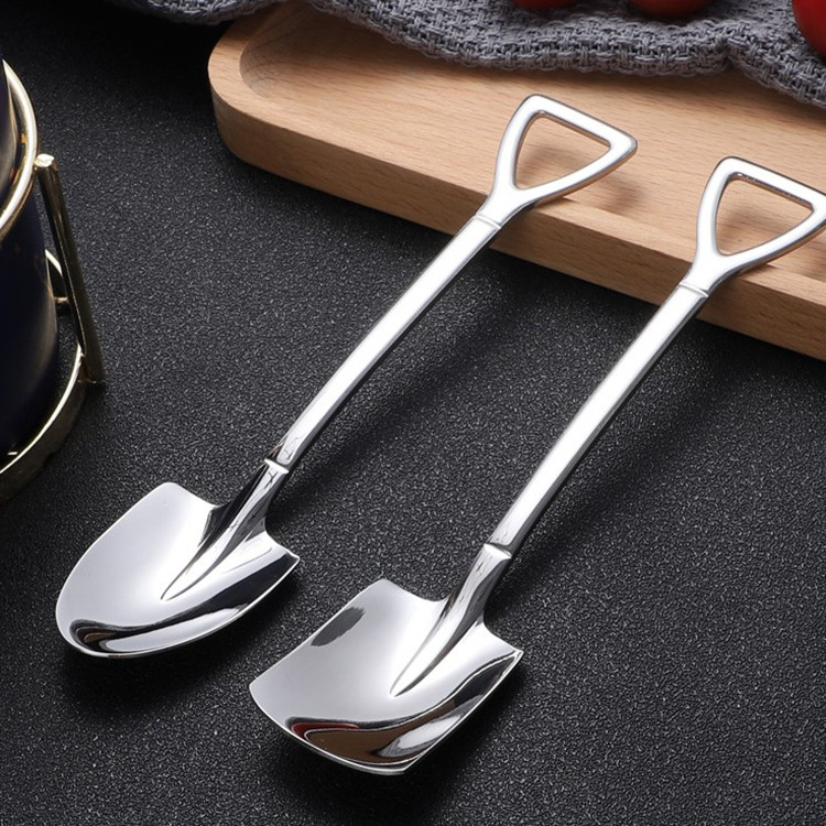 Stainless steel shovel spoon, retro internet-famous tableware, watermelon ice cream, honey gift, creative and personalized spoon