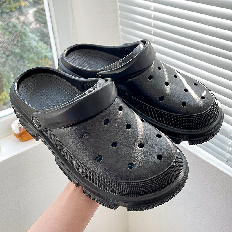 22新款洞洞鞋女潮流厚底包头外穿防滑男士时尚情侣凉拖鞋夏沙滩鞋
