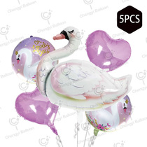 Party supplies cross-border red net cartoon swan balloon combination festival supplies decoration balloon party supplies