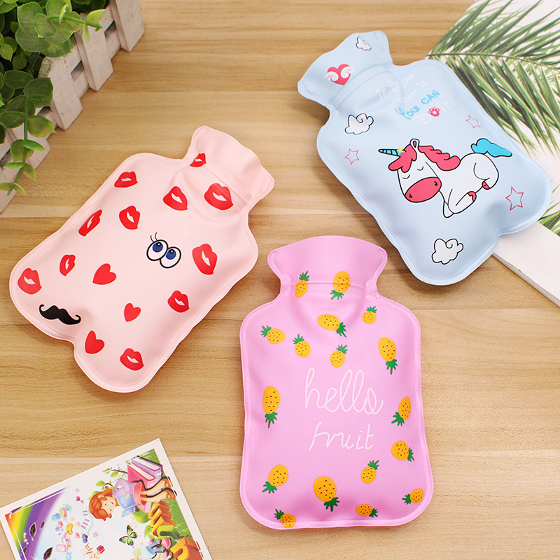 Korean-style fresh and clean water-filled explosion-proof hot water bag, children and students' hand warmer, small cartoon hand warmer, hot water bag Specification image