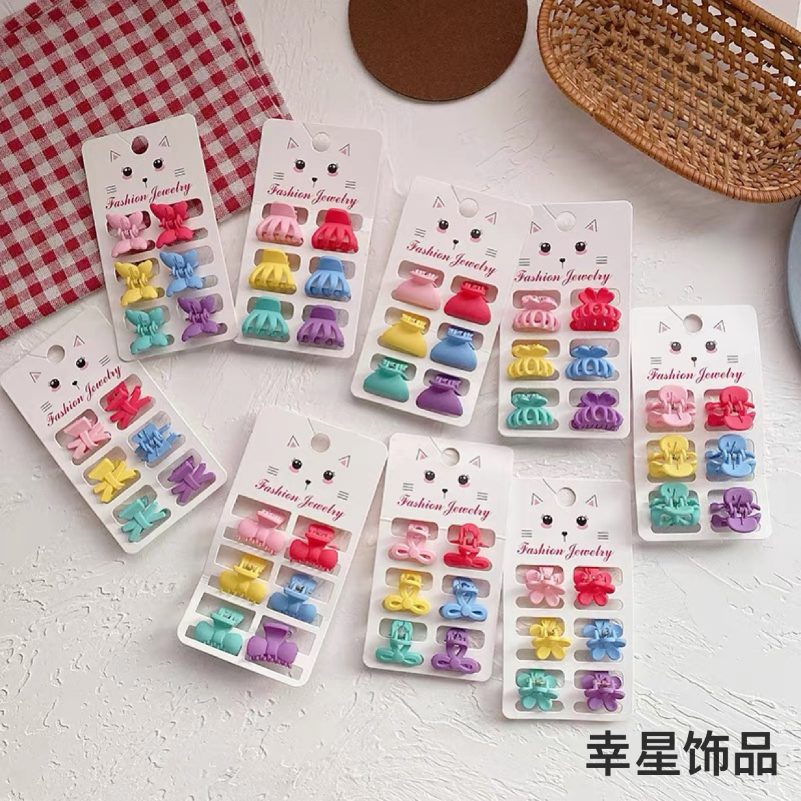 Yong Ai Jiu Ai Korean version candy-colored cute mini children's small scratch-off Korean-style flower frosted bow hair accessory