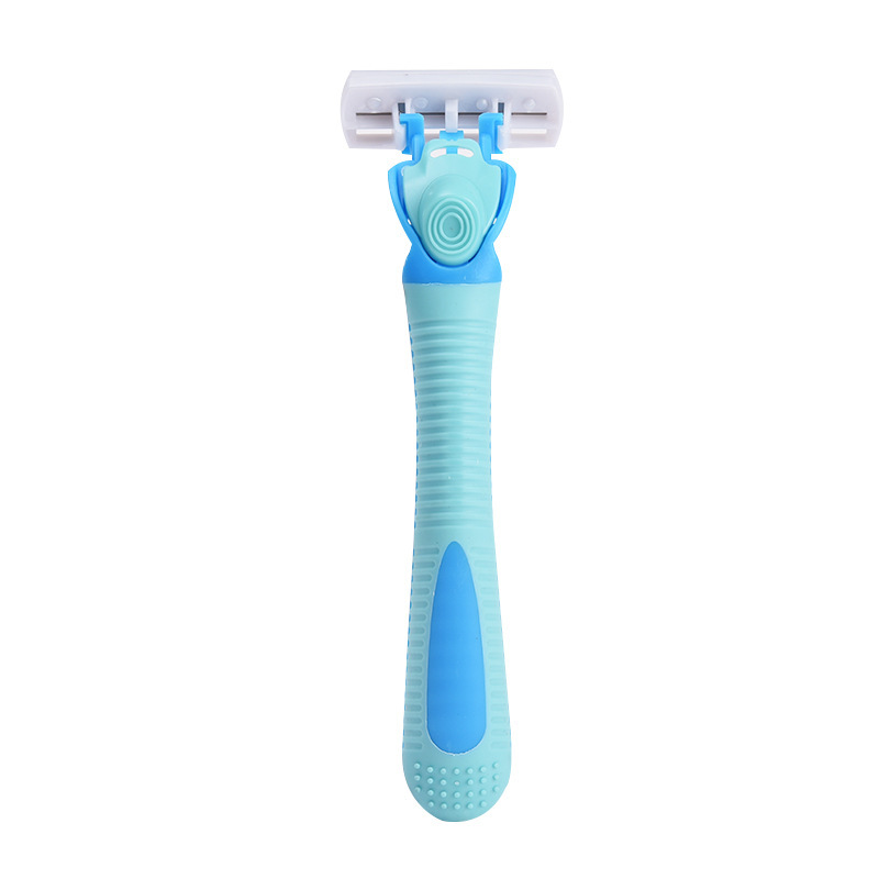 Factory direct sales, hotel shaving, rubber anti-slip handle, three-layer and six-layer blades, old-fashioned razor, manual razor Item Picture