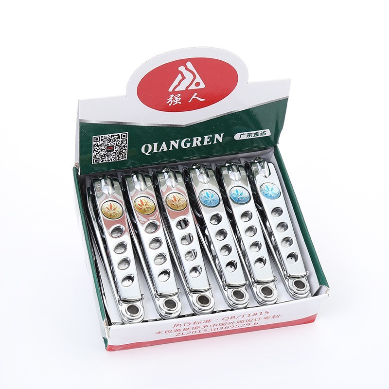 Wholesale genuine Qiangren 618T large flat-mouth nail clippers, multi-functional nail clippers, stainless steel nail knives