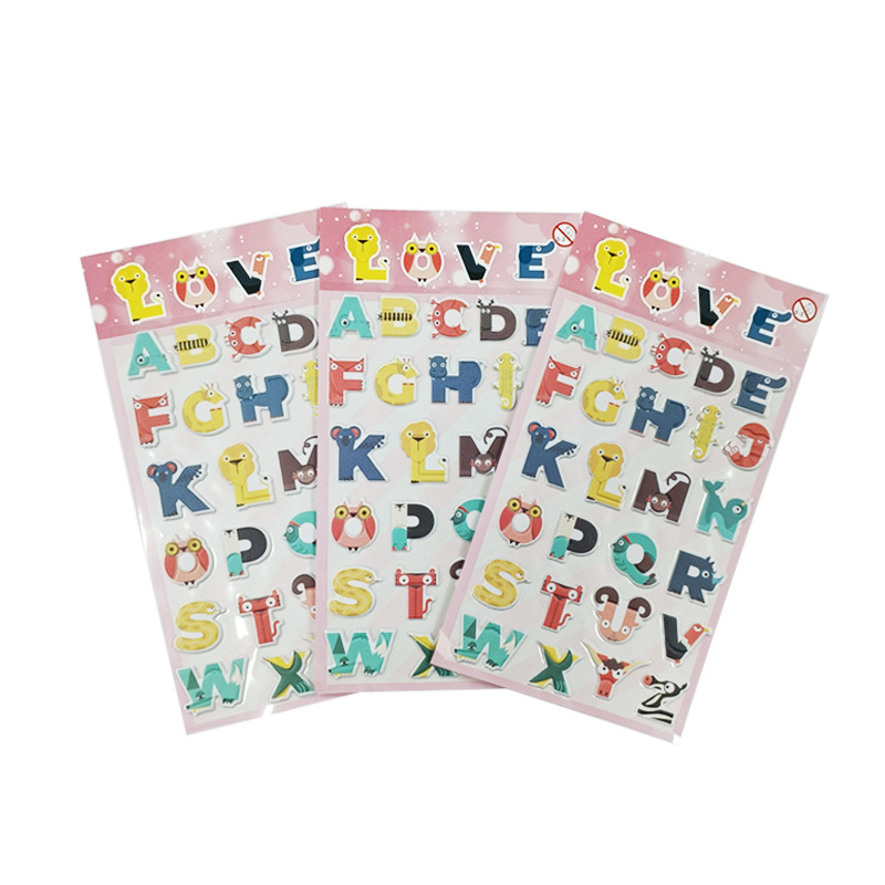 Cartoon Letter Bubble Sticker Manufacturers Spot Children's Animal Pattern Eva Pvc Foam Sponge Can Be Customized Item Picture