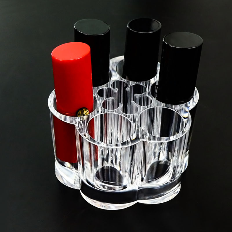 W29-8002 Clear lipstick holder Plum Pattern display stand Makeup Case Storage Case Lip balm holder Brow pencil eyeliner case