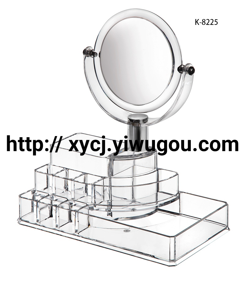 New acrylic cosmetic storage box, display stand, lipstick stand, drawer style, cosmetic dust-proof box with mirror Item Picture