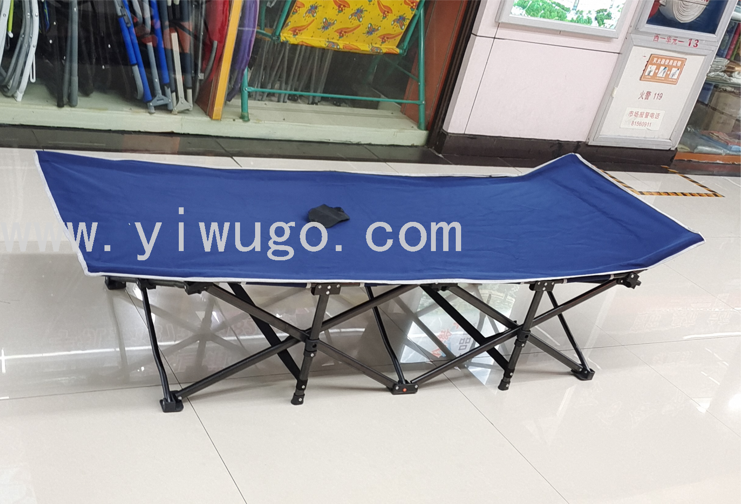 现货71公分带侧包扁管加宽10脚床午休折叠床办公室可折叠床