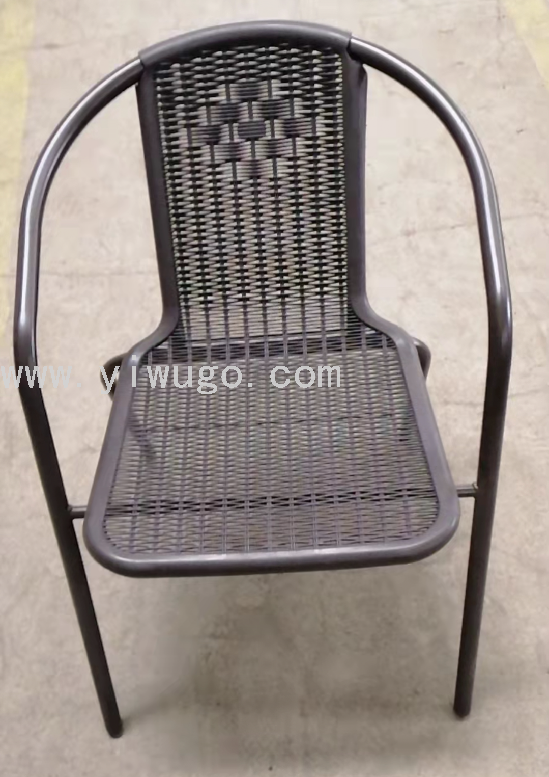 Plastic rattan chair PVC plastic rattan outdoor balcony chair outside the coffee shop