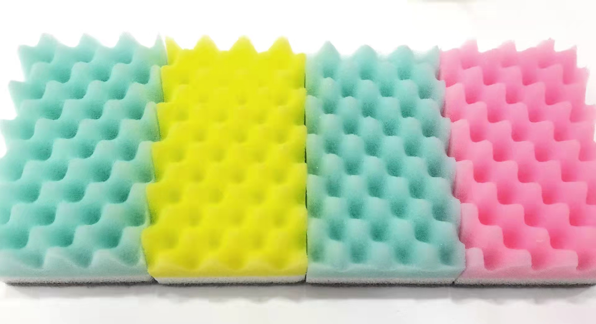 4 piezas de esponja de onda paño de limpieza bichet esponja de lavavajillas limpiar esponja de limpieza bloque bola de limpieza artículos de cocina altamente recomendado Specification image