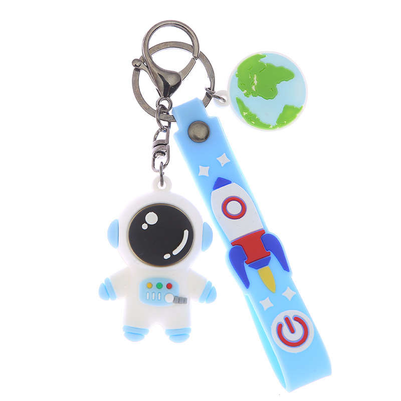 Three-dimensional astronaut keychain, cartoon astronaut pendant, popular key chain, circle promotion, small gift, doll pendant Item Picture