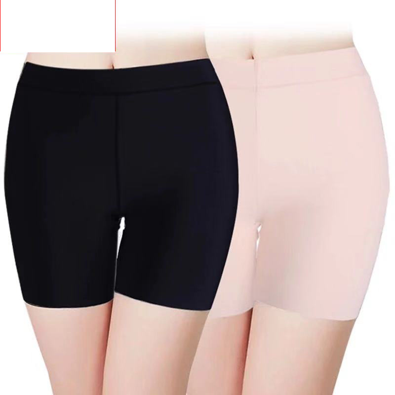 Ice silk seamless safety pants, super elastic summer base layer, seamless large-sized ice silk safety pants, base layer pants Specification image