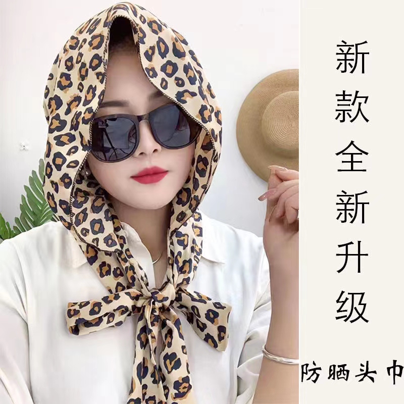 Manufacturers Wholesale 2022 New Spring And Summer Fashion Sunscreen Scarf Multi-Purpose Scarf Women's Printed Sunscreen Scarf details Picture