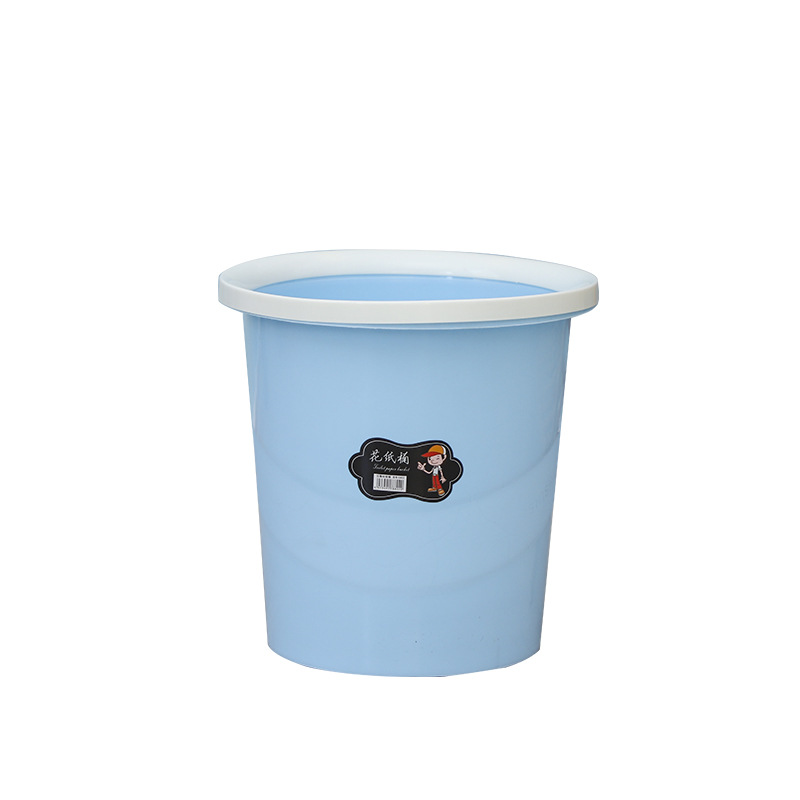 Supply of corrugated trash cans, simple plastic household uncovered corrugated trash cans, Nordic-style thickened trash cans Item Picture