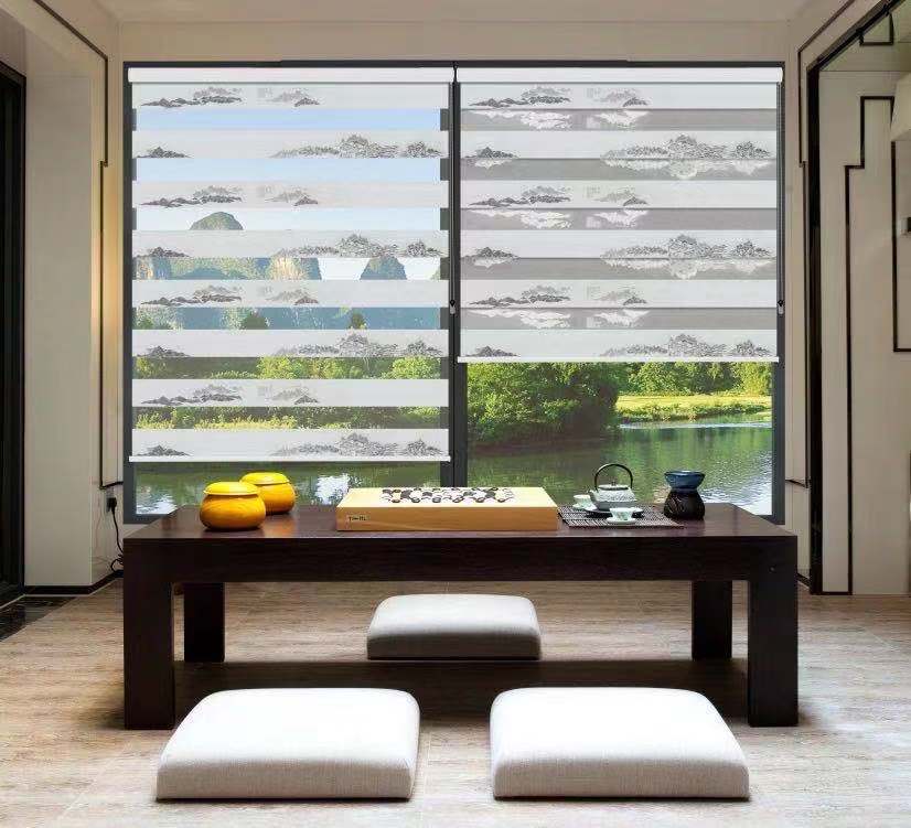 High shading jacquard soft gauze curtain rolling curtain kitchen bathroom shutter manufacturers full figure