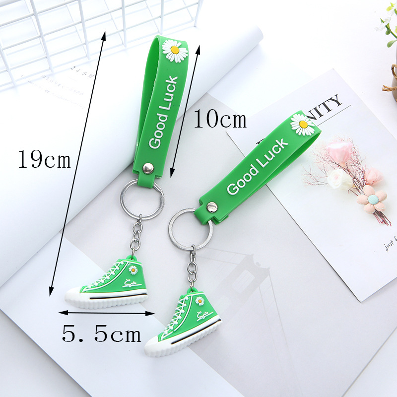 Daisy shoes keychain, GD G-Dragon's same style chrysanthemum key chain, schoolbag, backpack pendant, gift, small gift details Picture