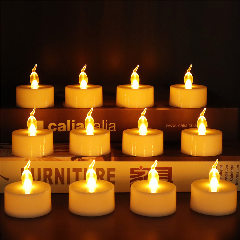 2-key remote control timed Little Tea Wax Cross-border Amazon Birthday Party Romantic Smokeless 2032 electronic Candle lamp Specification image
