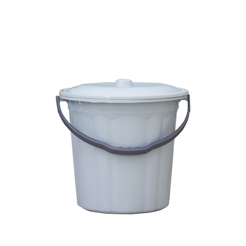 Thickened and shock-resistant household plastic bucket, Nordic covered hand-held water bucket for water storage, car wash bucket, laundry bucket, European large water bucket Item Picture