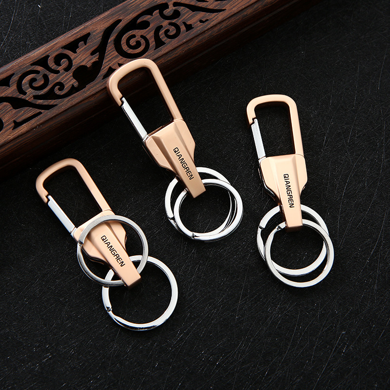 Guangdong Jinda Qiangren T4370 Key Chain Zinc alloy car key chain High-end men's waist buckle Specification image