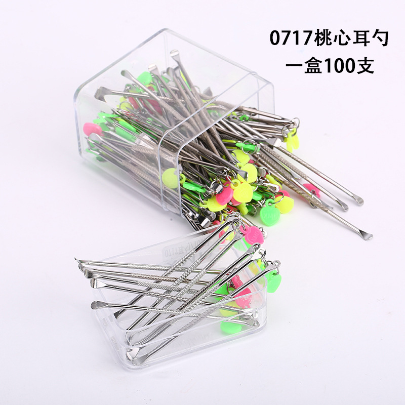 Stainless steel safety earpick Earpick tools wholesale spiral non-luminous earpick Metal earcleaner with hole earpick